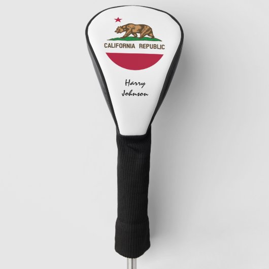 California Flag, Mit Monogramm Golf Clubs Covers,  Headcover (Vorderseite)