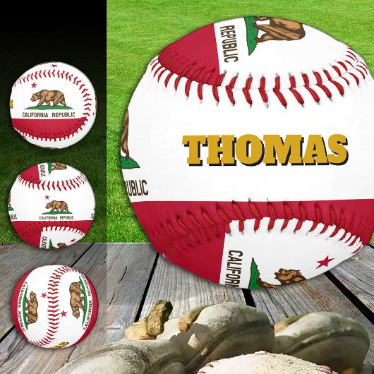 California Flag, Monogramm / Baseball Balls