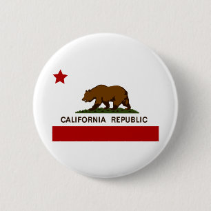 California Flag Patriotic Button
