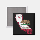 California Flag Patriotic Magnet (Vorderseite/Rückseite)