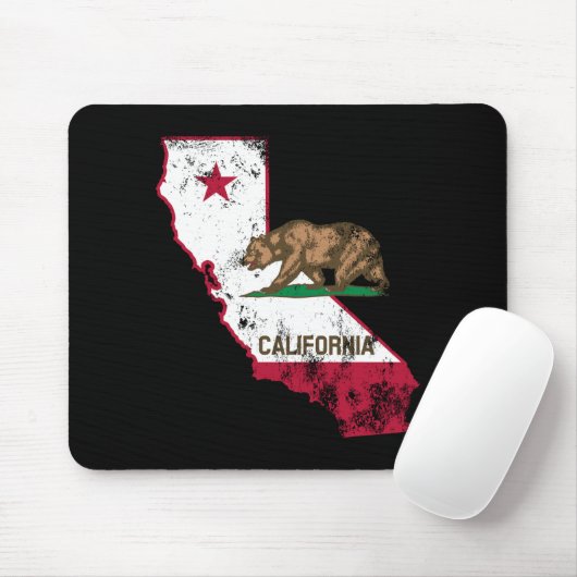 California Flag Patriotic Mousepad (Mit Mouse)