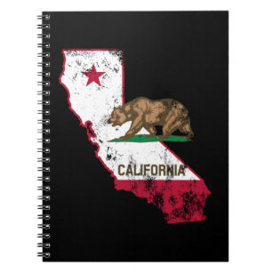 California Flag Patriotic Notizblock