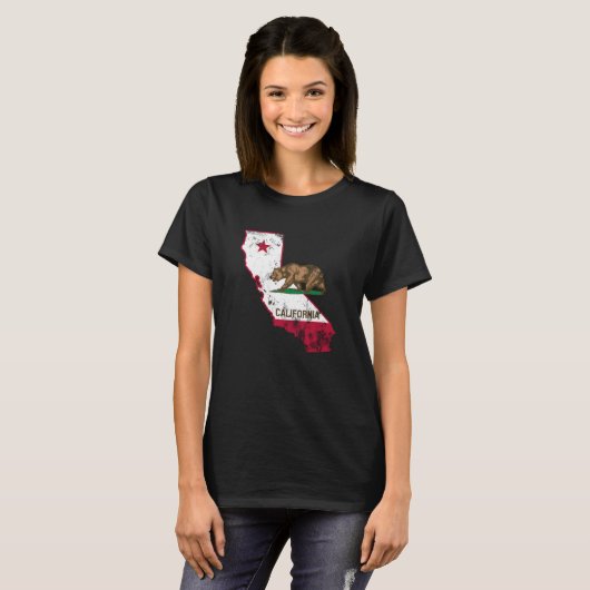 California Flag Patriotic T-Shirt (Vorne ganz)