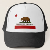 California Flag Patriotic Truckerkappe (Vorderseite)