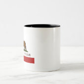California Flag Patriotic Zweifarbige Tasse (Mittel)