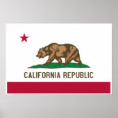 California Flag Print Poster (Vorne)
