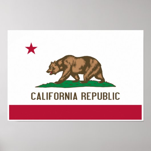 California Flag Print Poster (Vorne)