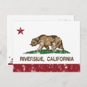 California Flag Riverside Postkarte (Vorne/Hinten)