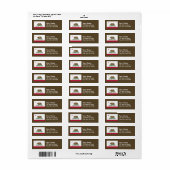 California Flag Rücksendeadressen-Aufkleber (Vorne)