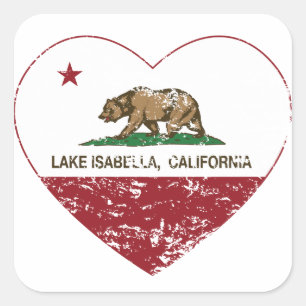 California Flag See Isabella Herz Not Quadratischer Aufkleber