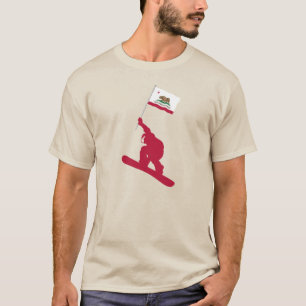 California Flag Snowboard T-Shirt