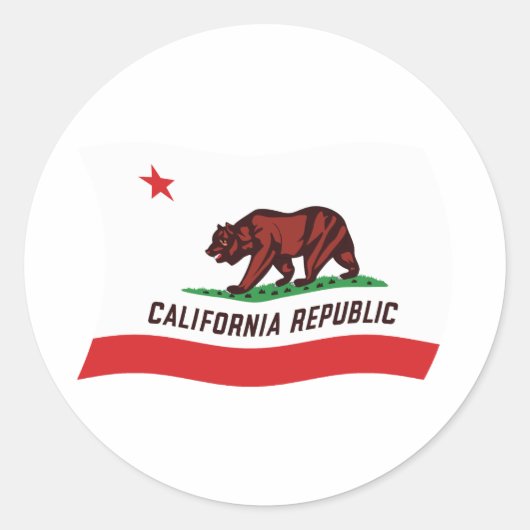 California Flag Sticker (Vorderseite)