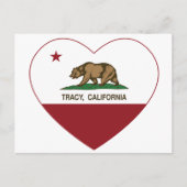 California Flag Trageherz Postkarte (Vorderseite)