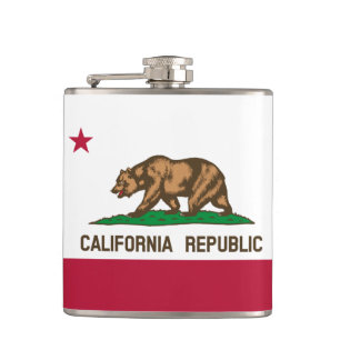 California Flag & travel California USA / sport Flachmann
