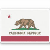 California-Flag-Vorlage Aufkleber (Vorderseite)