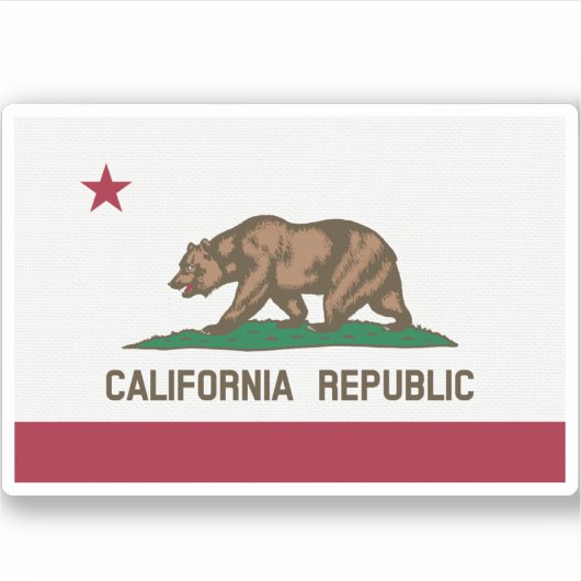 California-Flag-Vorlage Aufkleber (Vorderseite)