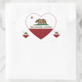 California Flag West Lancaster Ovaler Aufkleber (Tasche)