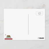 California-Flagge-Herz Postkarte (Rückseite)