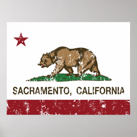 California-Flagge Sacramento Not leidend Poster (Vorne)