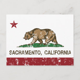 California-Flagge Sacramento Not leidend Postkarte