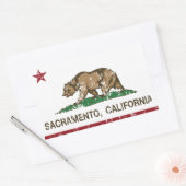 California-Flagge Sacramento Not leidend Rechteckiger Aufkleber (Umschlag)