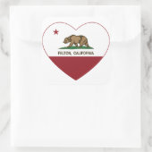 California-Flaggenfelsen Quadratischer Aufkleber (Tasche)