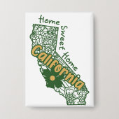 California Floral Doodles Button (Vorderseite)