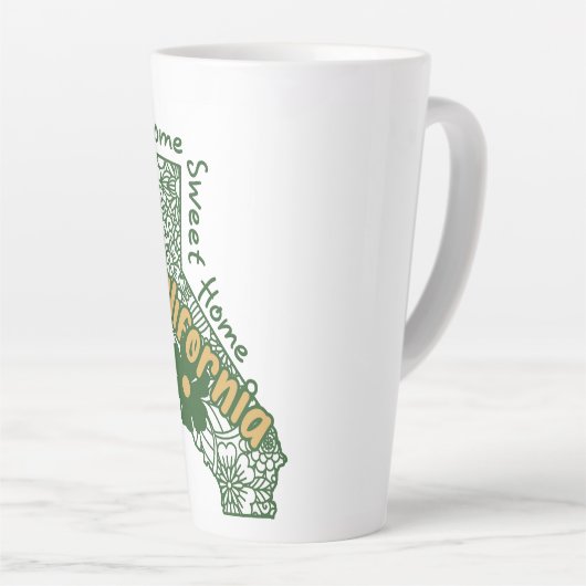 California Floral Doodles Milchtasse (Rechte Ecke)