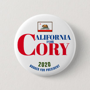 California for Cory Booker for President 2020 Button