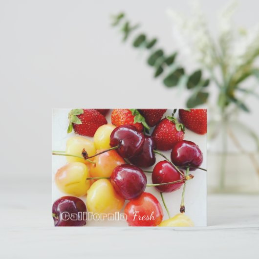 California Fresh Fruits Postkarte (Stehend Vorderseite)