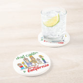 California Funny Trailer Park Sandstone Untersetze Getränkeuntersetzer (Seite)