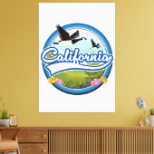 California Gänse Urlaubslogo Leinwanddruck (Insitu (Wohnzimmer))