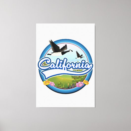 California Gänse Urlaubslogo Leinwanddruck (Vorderseite)