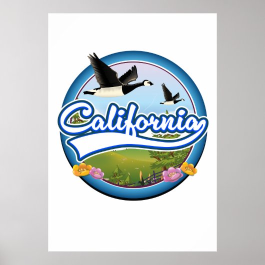 California Gänse Urlaubslogo Poster (Vorne)
