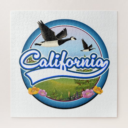 California Gänse Urlaubslogo Puzzle (Vertikal)