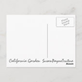 California Garden Postkarte (Rückseite)