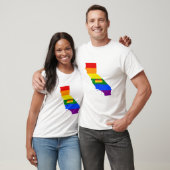 California Gay Pride Rainbow Flag Herz GLBTQ T-Shirt (Unisex)