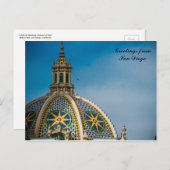 California Gebäude Dome Balboa Postkarte (Vorne/Hinten)