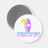 California Girl Pink Surfboard W/Sun Magnet (Vorderseite/Rückseite)