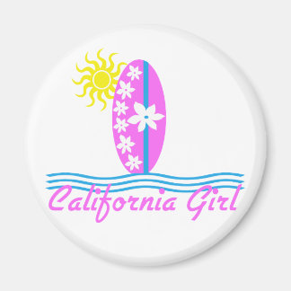 California Girl Pink Surfboard W/Sun Magnet