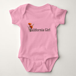 California Girl Poppies 2 Säugling Baby Strampler