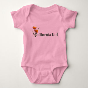 California Girl Poppies 2 Säuglinge Baby Strampler