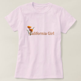 California Girl Poppies Ladys T-Shirt