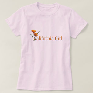 California Girl Poppies Ladys T-Shirt