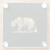 California Gold Bear Glasuntersetzer (Rückseite)
