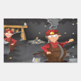 California Gold Minen Rechteckiger Aufkleber