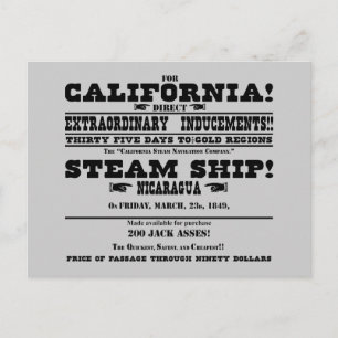 California Gold Rush Postkarte