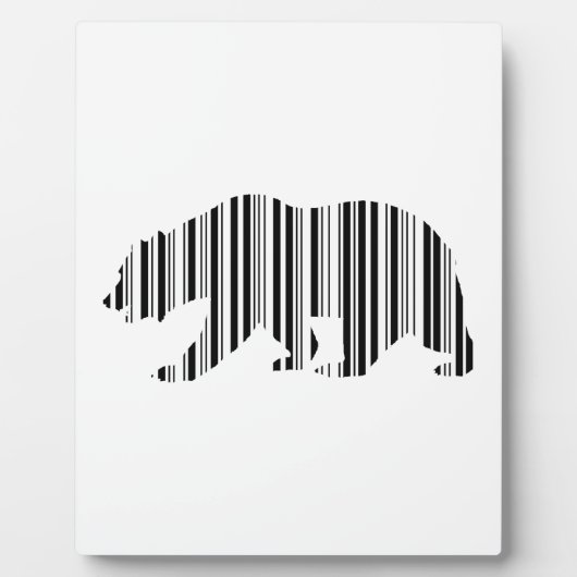 CALIFORNIA GOLDEN BEAR BAR CODE Design Fotoplatte (Vorderseite)