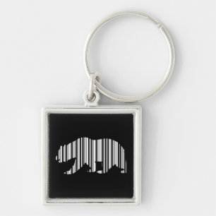 CALIFORNIA GOLDEN BEAR BAR CODE Design Schlüsselanhänger