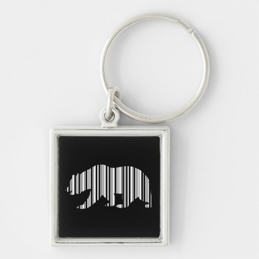 CALIFORNIA GOLDEN BEAR BAR CODE Design Schlüsselanhänger (Vorne)